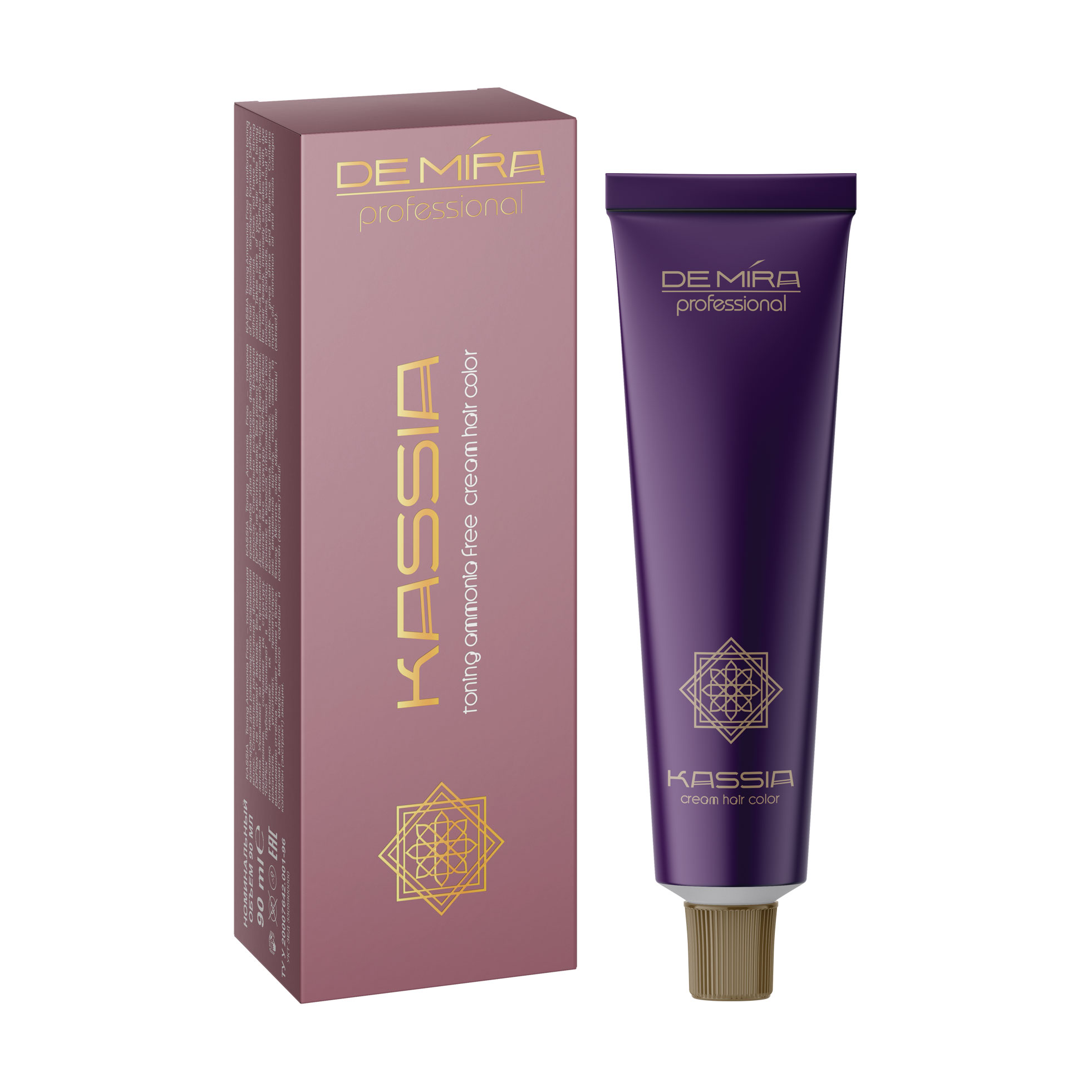 Уцінка! Безаміачна тонувальна крем-фарба для волосся DeMira Professional Kassia Toning Ammonia Free Cream Hair Color 10/37 Золотисто-коричневий блонд, 90 мл